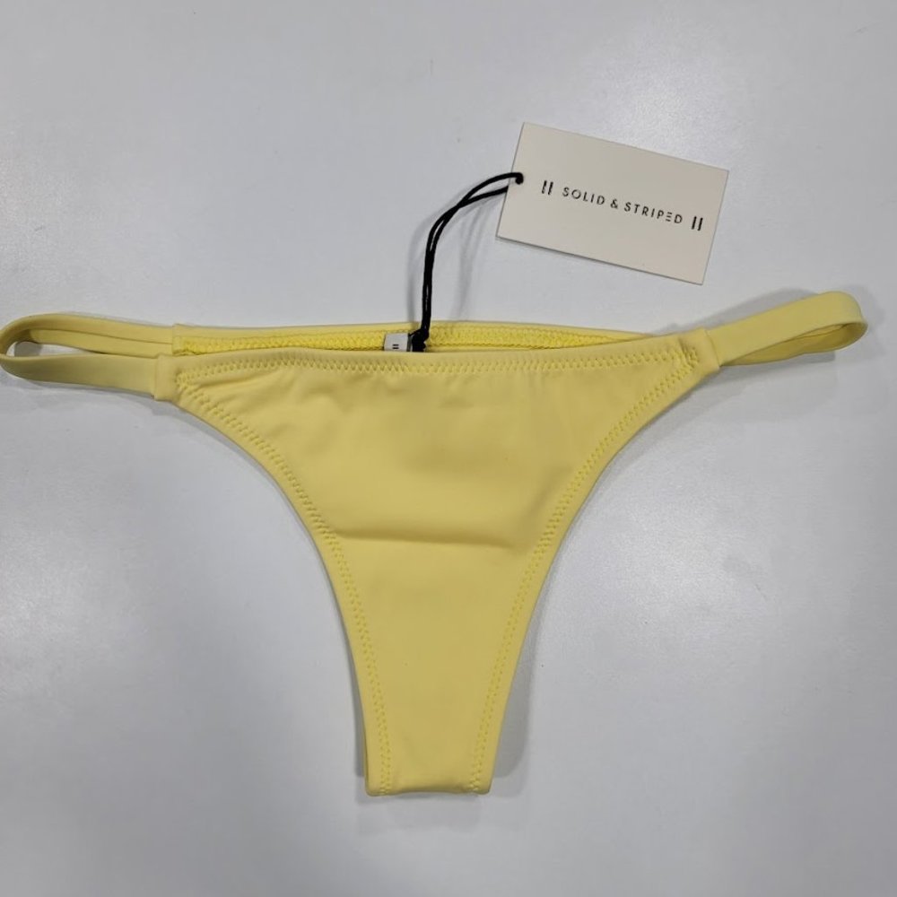 Solid & Striped The Mia Bikini Bottom Pastel Yellow - Picture 3 of 7